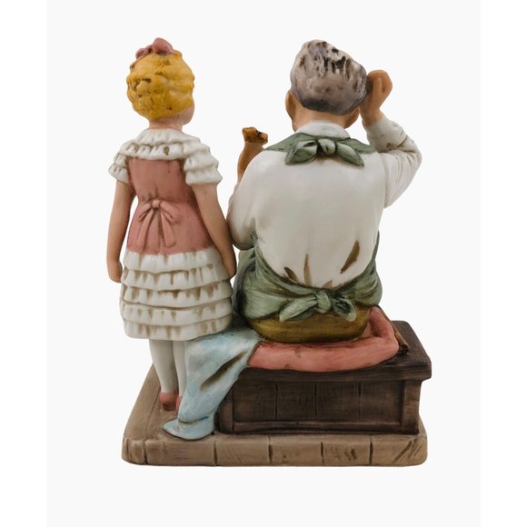 Vintage Normal Rockwell Collectors Club The Shoemaker Annual Figurine Man Girl - Picture 5 of 10